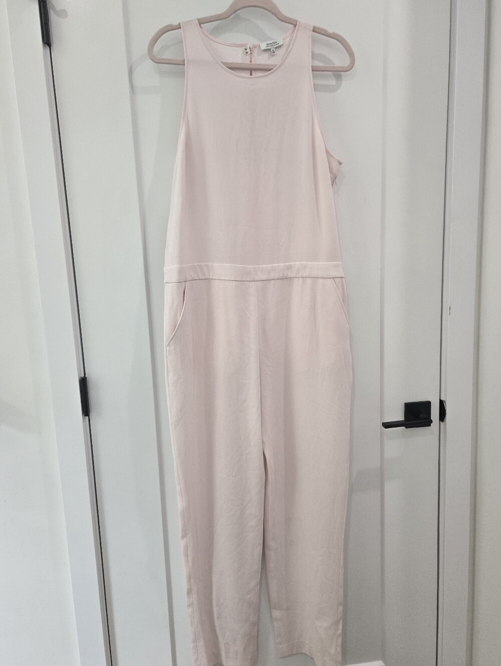 Babaton Branson Sleeveless Blush Pink Jumpsuit - Clean Minimal Design - Picture 1 of 16